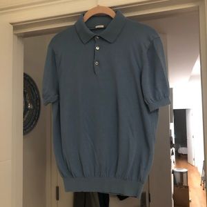 MALO Collar Knitted Polo Shirt Made in Italy